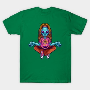 alien yoga T-Shirt